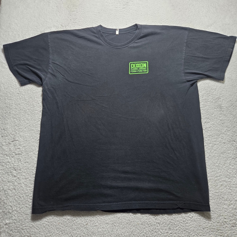 Dixxon Flannel Company T Shirt Mens 3X Black Neon Green Logo Graphic Tee USA